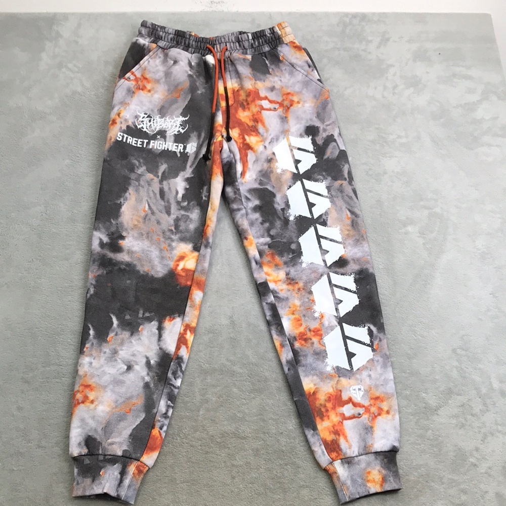 Street Fighter Tie Dyed Joggers Size Small